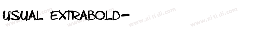 Usual ExtraBold字体转换